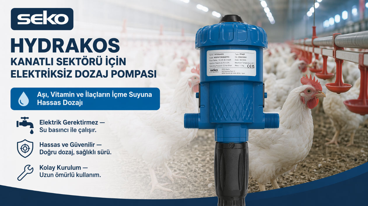 Kanatlı Sekt&ouml;r&uuml; Vitamin ve ila&ccedil;lama dozaj pompası